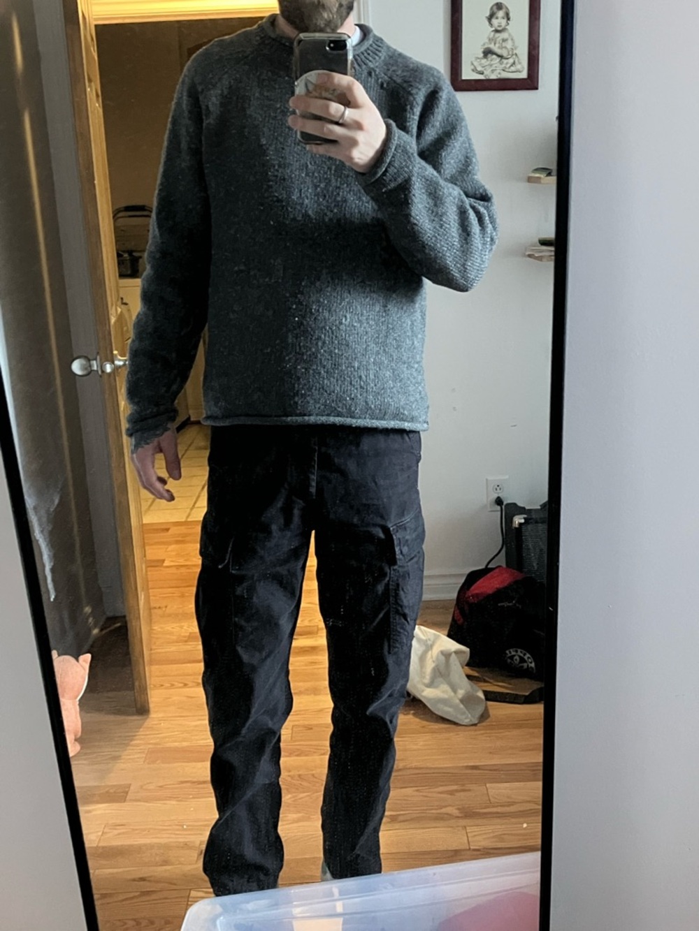 L.L. Bean Charcoal Wool Sweater - Picture 5 of 6